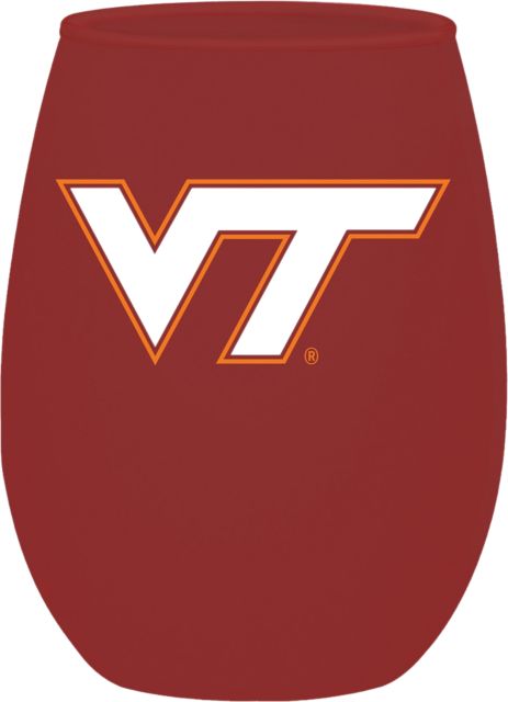 Virginia Tech Wine Glass