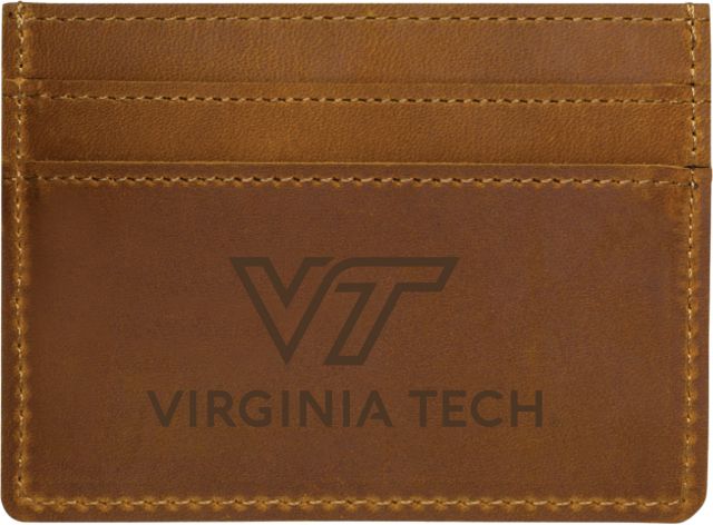 Virginia Tech Leather Card Holder