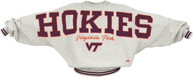 Virginia Tech Hokies Women's Ribbed Fleece Crewneck Sweatshirt
