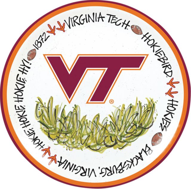 Virginia Tech 4 Plate Set