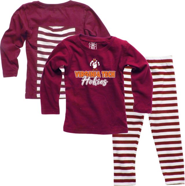 Virginia Tech Hokies Infant Girls Stripe Set