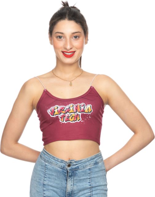 Virginia Tech Women's Hokies Cropped Skinny Tank Top