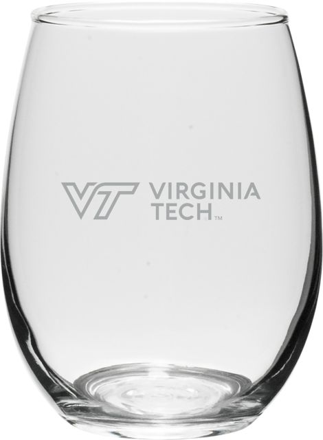 Virginia Tech 15 oz. Stemless Wine Glass