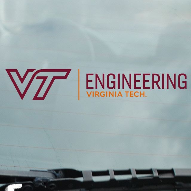 Virginia Tech School of Engineering Cling Decal