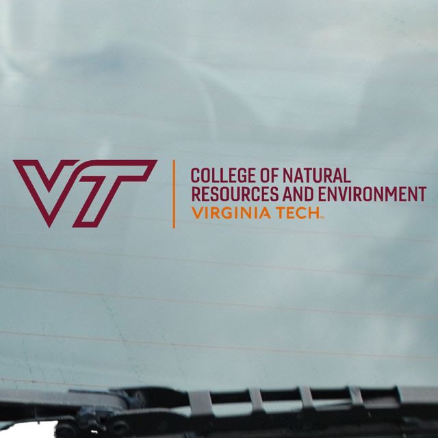 Virginia Tech School of Natural Resources and Environment Cling Decal