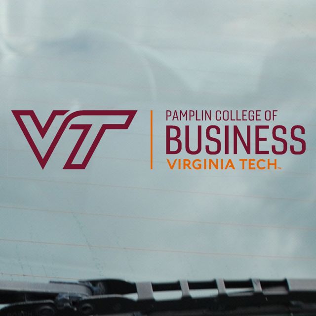 Virginia Tech School of Business Cling Decal