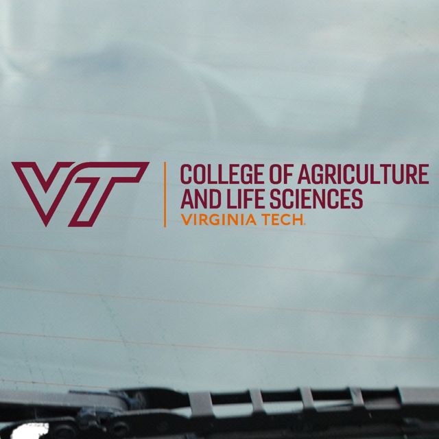 Virginia Tech School of Agriculture and Life Sciences Cling Decal