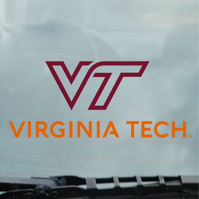 Virginia Tech Cling Decal