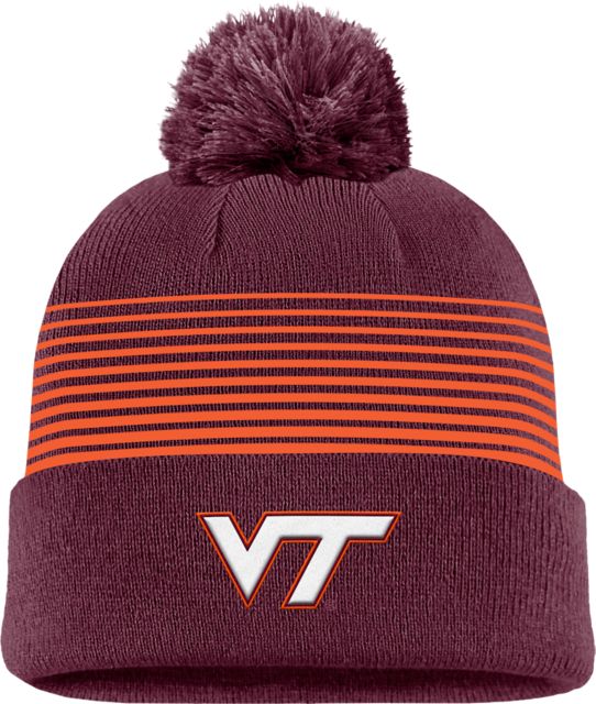 Virginia Tech Cuff Pom Beanie