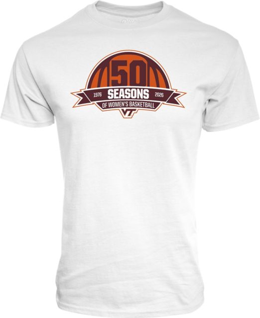 Virginia Tech 50 Seasons of Women's Basketball Short Sleeve T-Shirt