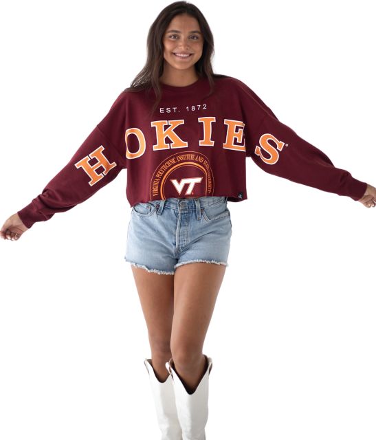 Virginia Tech Women's Cropped Long Sleeve T-Shirt