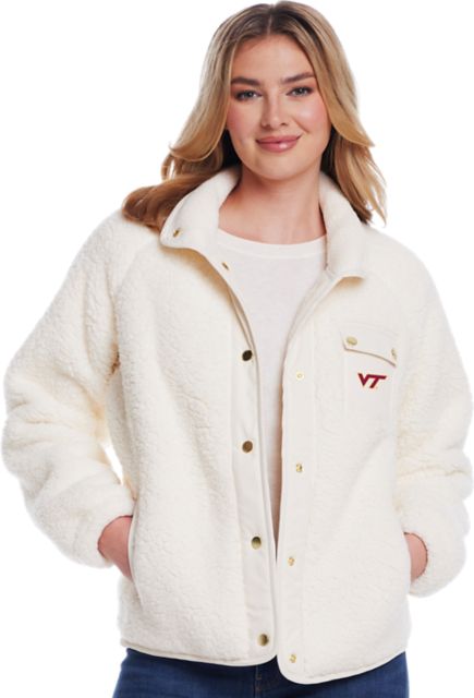 Virginia Tech Women's Sherpa Snap Jacket