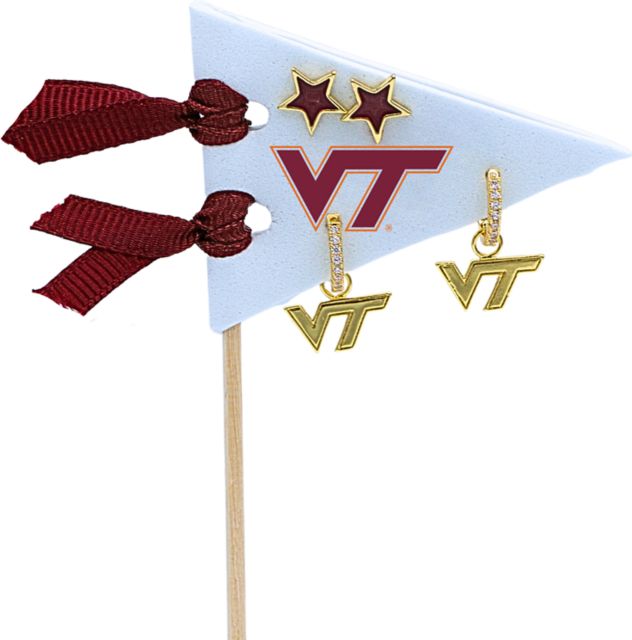 Virginia Tech Pennant Earrings