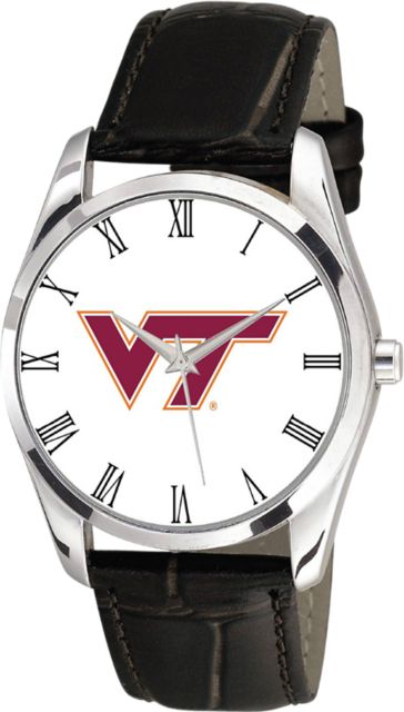 Virginia Tech 26mm Ladies Leather Watch