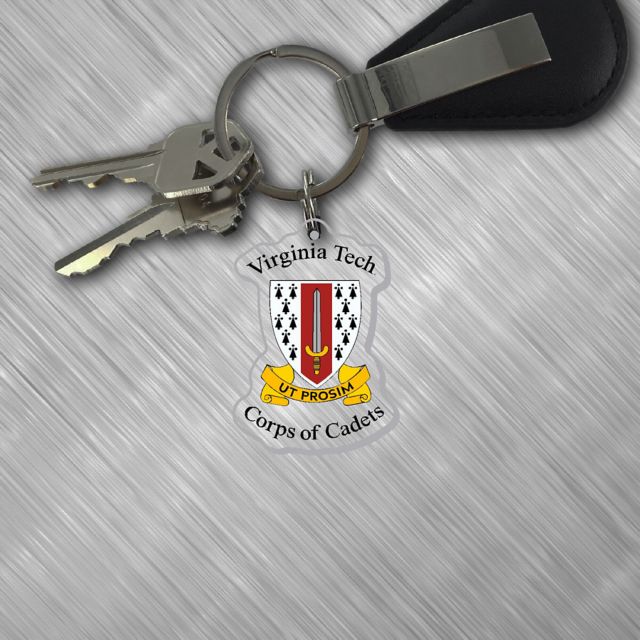 Virginia Tech Hokies Cadet Bird Acrylic Laser Cut Keychain
