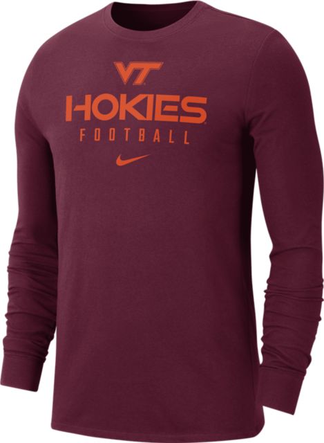 Virginia Tech Hokies Long-Sleeve Dri-FIT Team Issue T-Shirt