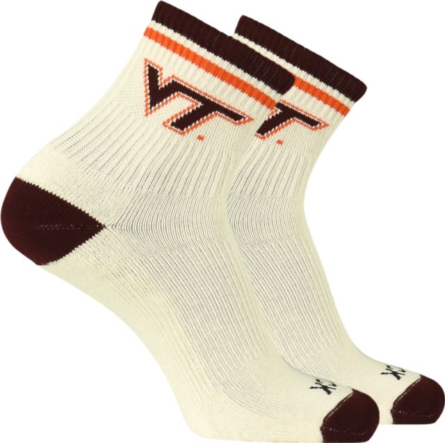 Virginia Tech Vintage Quarter Crew Socks