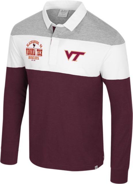 Virginia Tech Hokies Ground Floor Long Sleeve Rugby Polo