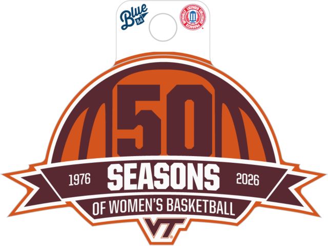 Virginia Tech 50 Seasons of Women's Basketball Sticker