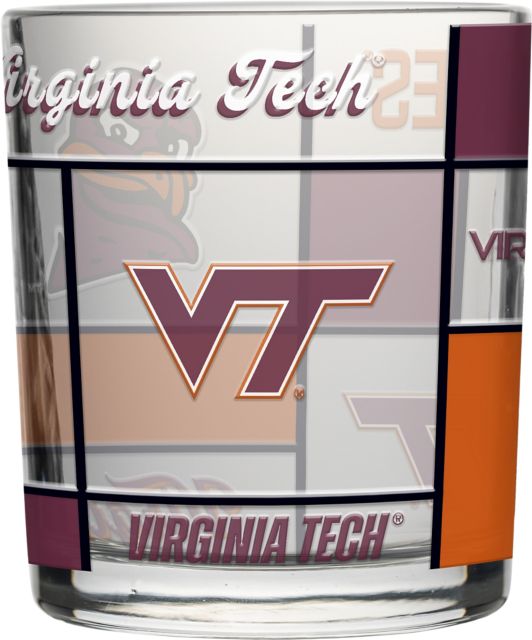 Virginia Tech 12oz Quilted Stained Rocks Glass