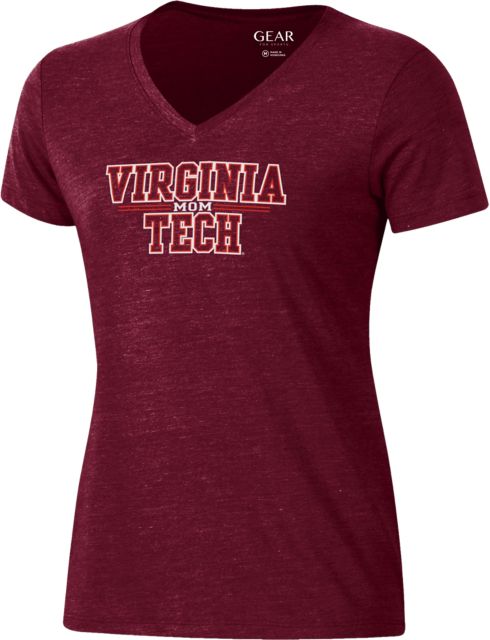 Virginia Tech Mom Women's Triblend V-Neck Short Sleeve T-Shirt
