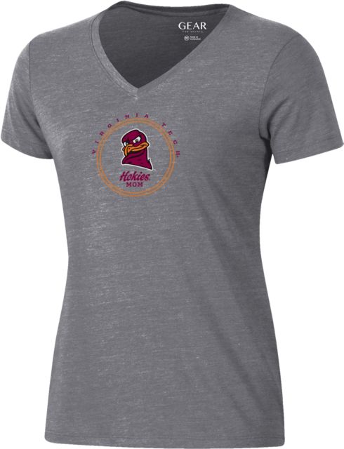 Virginia Tech Hokies Mom Women's V-Neck Short Sleeve T-Shirt