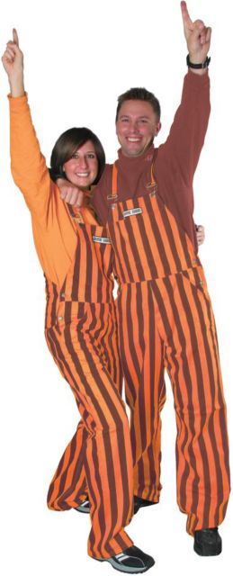 Virginia Tech Stripe Game Bib Overalls