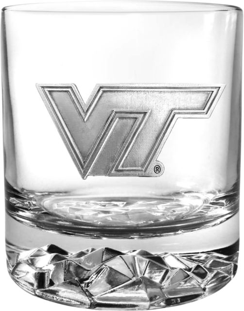Virginia Tech Round Glass