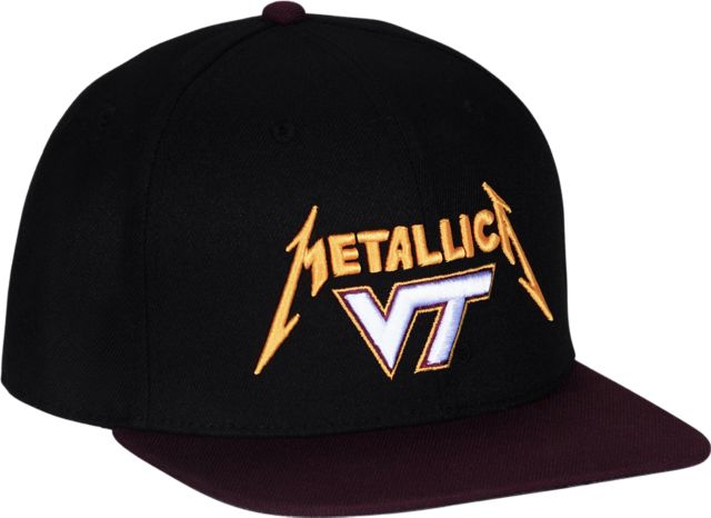 Virginia Tech University Metallica Flat Bill Adjustable Cap