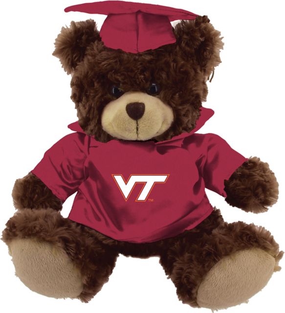 Virginia Tech 12'' Graduation Bear - Chocolate - ONLINE ONLY