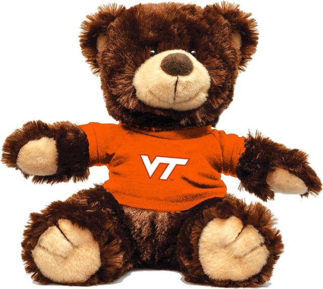 Virginia Tech 12'' Plush Noah Bear - Chocolate - ONLINE ONLY