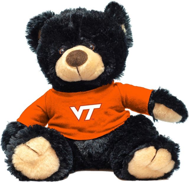 Virginia Tech 12'' Plush Noah Bear - Black - ONLINE ONLY
