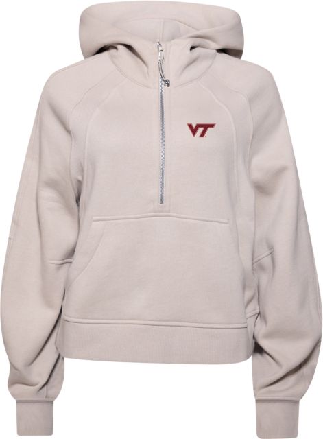 Virginia Tech Women's Oversized 1/2 Zip Hooded Sweatshirt