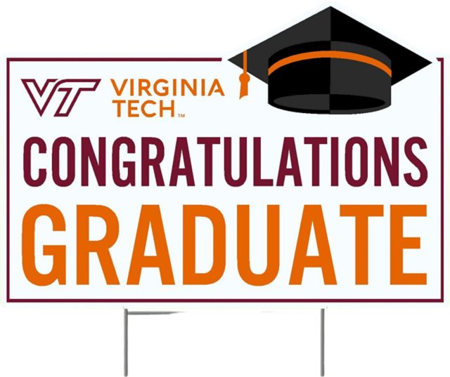 Virginia Tech Grad Lawn Sign
