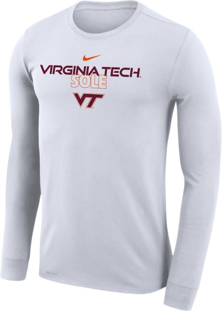 Men's Champion Gray Virginia Tech Hokies Athletics Logo Long Sleeve T-Shirt Size: Small