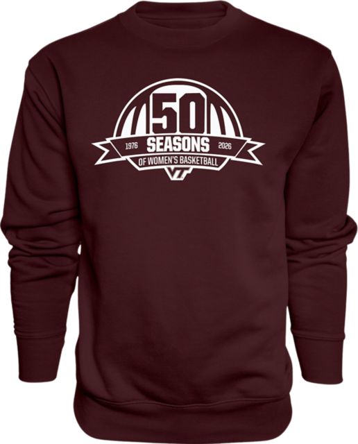 Virginia Tech 50 Seasons of Women's Basketball Crewneck Sweatshirt