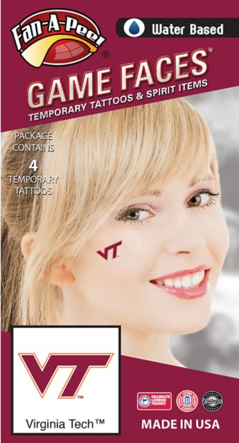 Virginia Tech Tattoo - 4 Pack