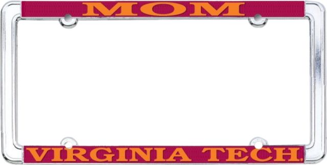 Virginia Tech Mom Chrome License Plate Frame