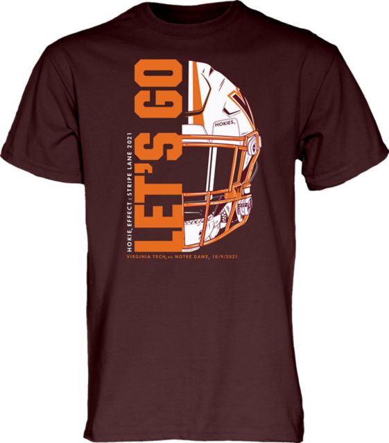 Virginia Tech Football 21 Hokie Effect Stripe Lane T Shirt Virginia Tech