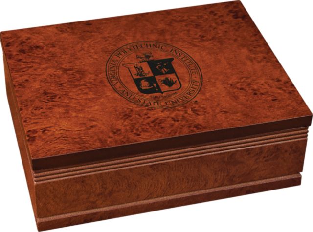 Virginia Tech Burlwood Finished Box
