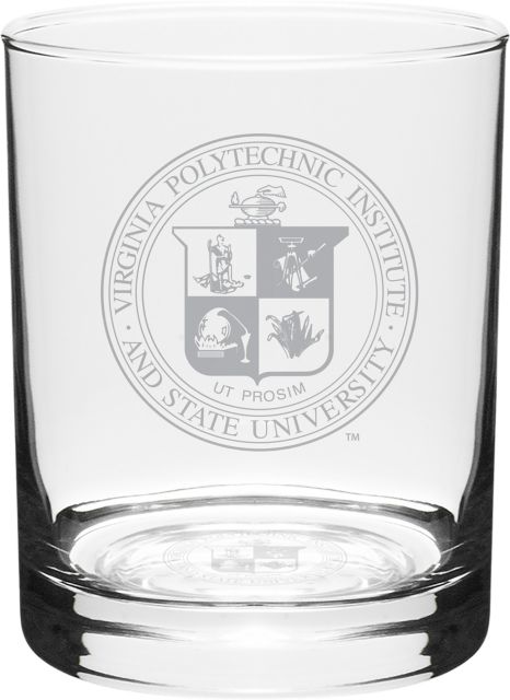 Virginia Tech 14 oz. Double Old Fashioned Glass