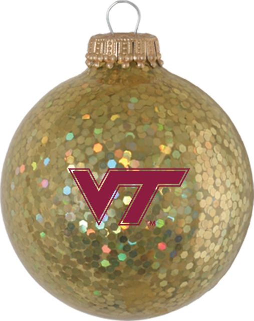 Virginia Tech Sparkle Ball Ornament