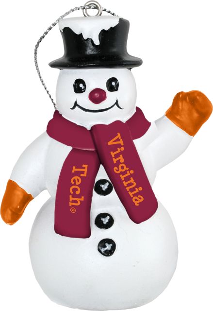 Virginia Tech Hokies Snowman Ornament