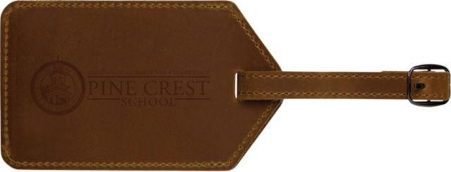 Pine Crest School Leather Luggage Tag