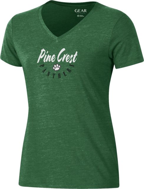 Pine Crest School Women's V-Neck Short Sleeve T-Shirt