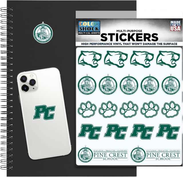 Pine Crest School Sticker Sheet