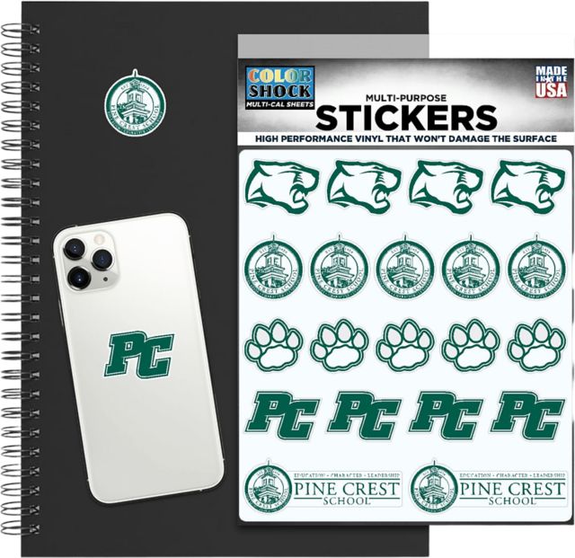 Pine Crest School Sticker Sheet