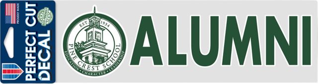 Pine Crest School Alumni 3'' x 10'' Perfect Cut Decal