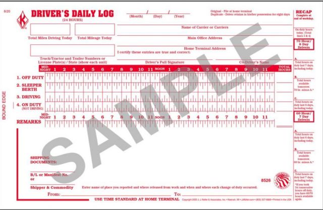 Drivers Daily Log Book