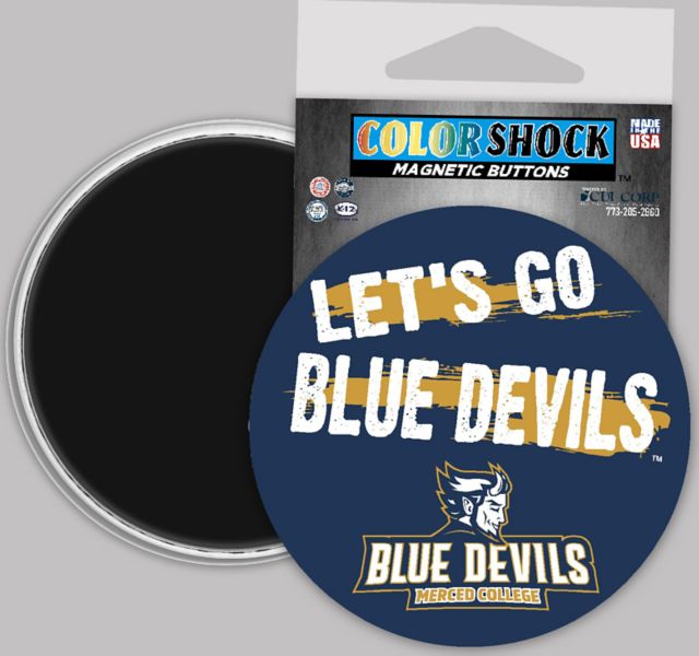Merced College Blue Devils 3" Button Magnet